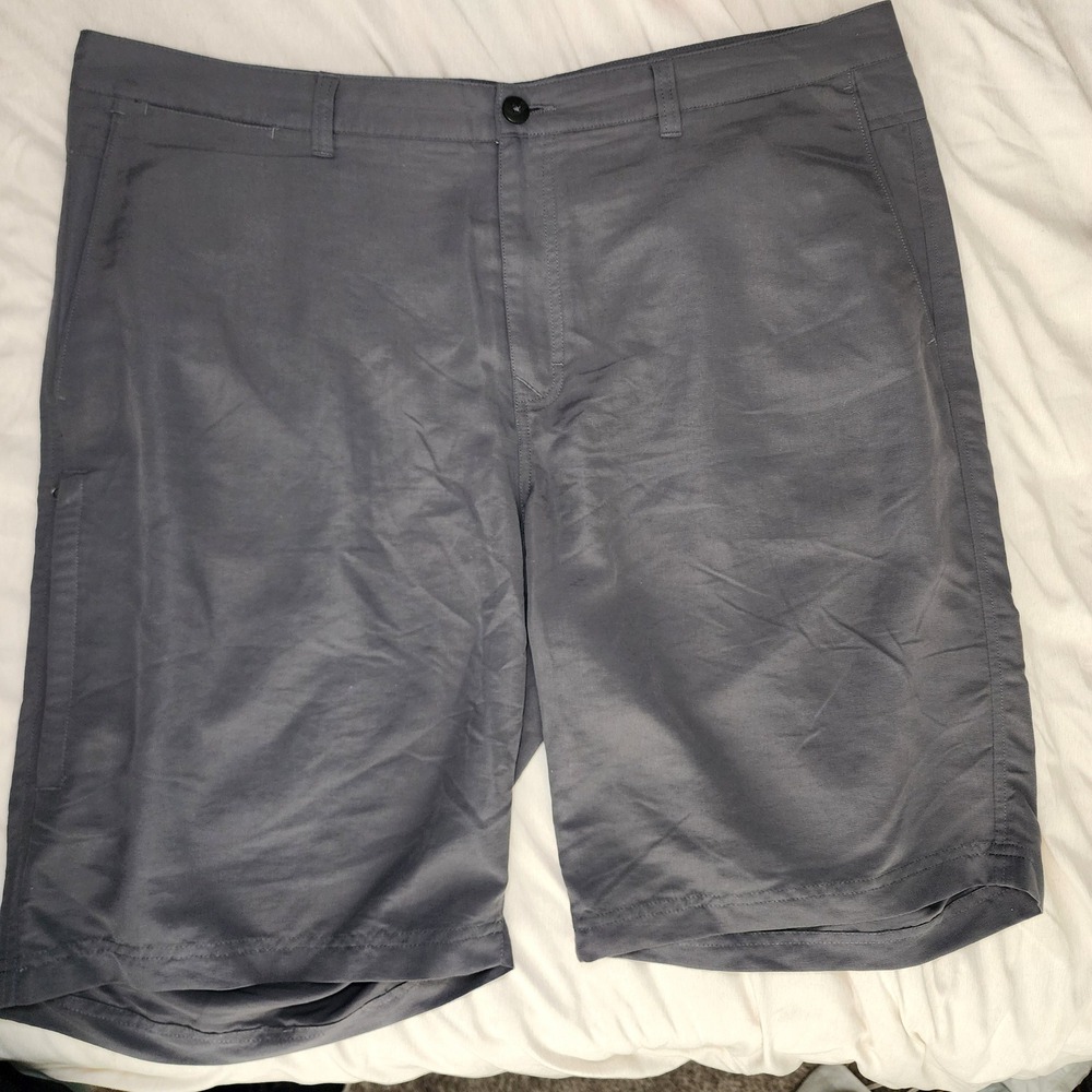 REI Sahara Shorts Mens 42 Gray Quick Dry Hiking Nylon Cargo 10in Inseam Camping